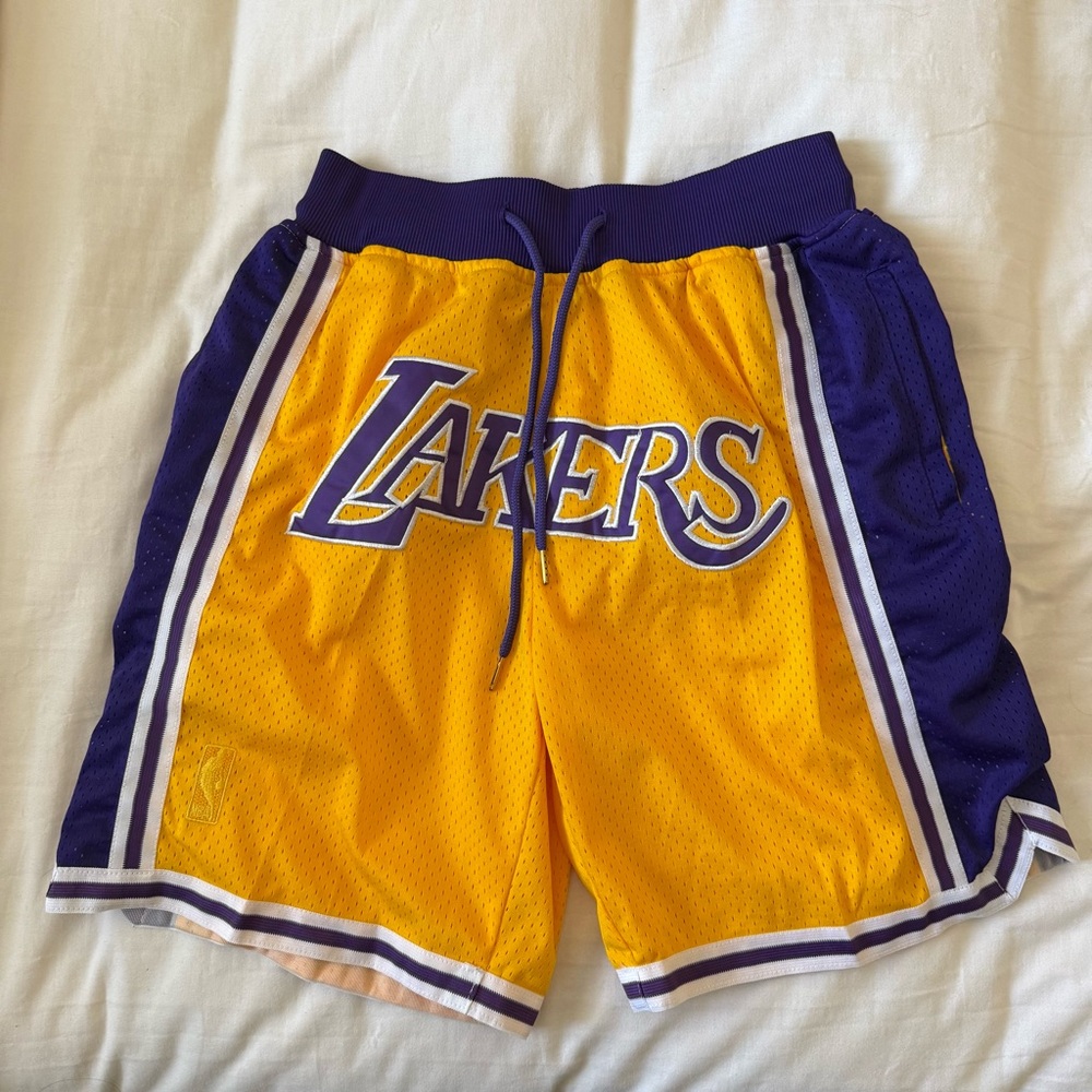 Just Don Los Angeles Lakers Gold & Purple Basketball Shorts
